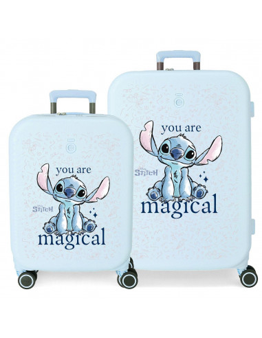 3859521  ABS LUGGAGE SET 2/ 55-70CM 4W. STITCH YOU ARE MAGIC